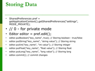 Shared preferences | PPT