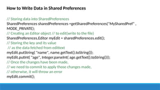 SHARED PREFERENCES IN ANDROID APPS.pptx