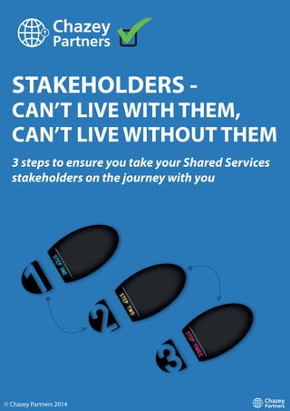 STAKEHOLDERS -
CAN’T LIVE WITH THEM,
CAN’T LIVE WITHOUT THEM
3 steps to ensure you take your Shared Services
stakeholders on the journey with you
© Chazey Partners 2014
 