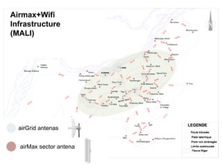 Airmax+Wifi
Infrastructure
(MALI)
airGrid antenas
airMax sector antena
 