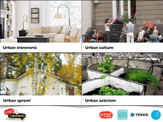 Urban introverts   Urban culture




Urban sprawl       Urban activism


   !"#$%"&$%'$
 