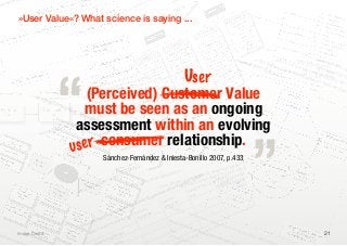 d V a lu                                                                                                  es ear
                                                                                                                                                               o nN
e iv e                                                                                                         R
                                                                                                                                                      V ie w
                                                                                                                                                  s
                                                                                                                                       ri fic e
                                                                                                                              S ac
                   »User Value«? Whati science is saying ...
                                   e nef
                                                                                                                   ts an    d

                                                                                                 AB                                                                                                                                                                  A cc
                                                                                                                                                                                                                                                                             o rd i
                                                                                                                                                                                                                                                                                      ng t
                                                                                                                                                                                                                                                                                             o hi
                                                                                                                                                                                                                                                                                                    s mo
                                                                                                                                                                                                                  a                                                and                                      del
                                                                                                                                                                                                       a lity m                                                          /or                                        fo u r
                                                                                                                                                                                               d qu              nd                                        a re                exp                                           p rim
                                                                                                                                                                                  io n s
                                                                                                                                                                                           an
                                                                                                                                                                                                           em a                                                     a ls o            re ss                                          a ry
                                                                                                                                                                        oper
                                                                                                                                                                               at
                                                                                                                                                                                               y th e
                                                                                                                                                                                                         d
                                                                                                                                                                                                                                                                   ] su                       ed i                    in te
                                                                                                                                                             a te g y
                                                                                                                                                                      ,                     nl                                                           gen            b je c       n d iv                                  rp re
                                                                                                                                 he    cu               s tr                  Ag  a in o            s te n c
                                                                                                                                                                                                              y
                                                                                                                                                                                                                                                             cy (                           id u a          ex ch                   ta tio
                                                                                                                          s of t                tin g ,              te x t.                cons
                                                                                                                                                                                                  i
                                                                                                                                                                                                                  to m e
                                                                                                                                                                                                                         r
                                                                                                                                                                                                                                                                  Wo           t to                lly o          ange
                                                                                                                d a tio
                                                                                                                        n
                                                                                                                                      m a rk
                                                                                                                                              e
                                                                                                                                                           ss co
                                                                                                                                                                   n
                                                                                                                                                                                 s and                   he cu
                                                                                                                                                                                                                s
                                                                                                                                                                                                                                                                      oda           th e                 r co               v a lu         ns o
                                                                                                     y fo u
                                                                                                              n
                                                                                                                          s fro
                                                                                                                                 m
                                                                                                                                                b u s in
                                                                                                                                                         e
                                                                                                                                                                     c is e n
                                                                                                                                                                              es              e fo r
                                                                                                                                                                                                       t
                                                                                                                                                                                                                                                                           ll 2 0         in flu              lle c t              e, w           f va




                                                              “
                                                                                          th e v
                                                                                                  er
                                                                                                                9 0 te
                                                                                                                       xt
                                                                                                                                      in th
                                                                                                                                             e
                                                                                                                                                            ir c o
                                                                                                                                                                   n
                                                                                                                                                                                  of va
                                                                                                                                                                                           lu
                                                                                                                                                                                                          a le V
                                                                                                                                                                                                                 C                                                                03,            ence                 iv e l              h ere        lu e
                                                                                 in e d               s is o
                                                                                                             f
                                                                                                                           s u se
                                                                                                                                  d               in th
                                                                                                                                                          e
                                                                                                                                                                        fo rm
                                                                                                                                                                               s                    ,S                                                                                 p p .5           of b                 y (a                           ca
                                                                                                                                                                                             g VC                                                                                                                                               as e

                                                                                                Use r
                                                                     g exa
                                                                             m                   a ly                  ti              v a rie
                                                                                                                                               d                   ry                     in                                                                                                  – 6 ).         o th                  sag
                                                                  in                   ur e an               th  ow i             ns                    p  r im a                 a rk et                                                                                                                          th e                               very
                    fo rm                                   H av            li te ra t             n d ou               fi n itio             r,  fiv e              d VC
                                                                                                                                                                             ,M                                                                                                                      ”                     su bj          e s ta             ty
                           s of                                   m ed
                                                                         a
                                                                                        e r to
                                                                                                fi
                                                                                                               a in d
                                                                                                                      e
                                                                                                                                    ow e
                                                                                                                                          ve              D e r iv
                                                                                                                                                                   e
                                                                                                                                                                                                                                                                                                                                  e c t’         lt) b
dal                             v a lu                       fo r            in o r
                                                                                     d
                                                                                                    and
                                                                                                           ag
                                                                                                                         o rs.
                                                                                                                                H               et V C
                                                                                                                                                        ,
                                                                                                                                                                                                                                                                                                                                         s va          y th
      ls                               e fo                        em e
                                                                         nt
                                                                                        d ere
                                                                                               d,
                                                                                                               ar au
                                                                                                                      th
                                                                                                                                    lo w s
                                                                                                                                           :N                                                                                                                                                                                                  lu e         ec
                                                               ag                    si                     ul                    l


                                                                                 (Perceived) Customer Value
           Fac                              r th                            s con            tf p   a r tic                a s fo                                                                                                                                                                                                                    syst
                                                 e cu                                    ks ous vaelled the                                                                                                                                                                                                                                               em
                                                                          a
               to rs                                  s to m s    id e w               r
                                                                                                                      m
                                                                                                                                                                                                                                                                                                                                                              a
                                                                               e wo                    bl
                     in f l                                 e r ( a cro ss th                  a ll la u e
                            uen




                                                                                                                                                                                                                                                                                         „
                                                                                             d
                                                                 V C ) rg e d . W o o re 1 2 ).
                                c in g                              em(Sou VC (Figu
                                                                        e


                                                                                must be seen as an ongoing
                                          Con                                     r
                                                                         tio n a c e : W
                                                                                 l
                                                su                   Ra
                                                                         me                   o                           oda  .4 3 0
                                                                                                                                       )
                                                                                                                                                      p
                                                                               rs ’ V                                       llil2o 2007,
                                                                                          a lu                          -B on l 0 0 3                                                                                                                      4   )
                                                                                                 adieo          ie s ta               , p .9                                                                                                          p .1


                                                                              assessment within an evolving
                                                                                                             In                                                                                                                                     ,
                                                                                               á
                                                                                                  t z
                                                                                                   n
                                                                                                           &
                                                                                                          nP                                              )
                                                                                                                                                                                                                                           l2 003                        -
                                                                                       -F e rn                     ro c                                                                                                           oo dal                         120
                                                                               c   hez                                    ess                                                                                                (W
                                                                                                                                                                                                                                                               -
                                                                        (S á n                                                                                                                                           s
                                                         d   v a lu e                                                                                                                                           ri fic e
                                             rc e iv
                                                     e                                                                                                                                                    sac


                                                                                  r consumer relationship.
                               m   s on
                                          pe
                                                                                                       ll (2 003)                                                                          fits
                                                                                                                                                                                                a   n   d



                                                                               se
                   h s tr
                          ea                                                            ooda                                                                                       Ben
                                                                                                                                                                                         e


                                                                             u
   R   esea
                rc
                                                                        a fte        rW
                                                        e        t   VC
                                                 w on N
                                          V ie
                                                                                                                   Sánchez-Fernández & Iniesta-Bonillo 2007, p.433on
                                                                                                                                                                                                                                                                                   ve
                                                                                                                                                          s                                                                                                            rs p e c ti
                                                                                                                                                   m ic                                                                                                          n pe                  e
                                                                                                                                           co  no                                                                )                                  til ita r ia          20   in th
                                                                                                                                                                                                          , p .7                              an u                 , p .1                  al
                                                                                                                                  t  &E                                                        ll 2 003
                                                                                                                                                                                                                                        kes                  56«n                  iv id u
                                                                                                                         em
                                                                                                                               en                                                : Wo
                                                                                                                                                                                         oda                                    ly ta )
                                                                                                                                                                                                                            ar009 d »Figuralue ifor ae in
                                                                                                                                                                                                                                                          e               n d                he
                                                                                                                    n ag                                                S our
                                                                                                                                                                              ce
                                                                                                                                                                                                                   V C clle 2 12 an
                                                                                                                                                                                                                           (                           V n      e e n c u tio n s . T
                                                                                                           te  Ma                                             fo rm
                                                                                                                                                                     s(
                                                                                                                                                                                                      e  N et bul 03, p.                              e d o p e ri e s o l
                                                                                                                                                                                                                                                    b x
                                                                                                    p o ra                                     ri m a ry
                                                                                                                                                         VC
                                                                                                                                                                                        fi ce s: T h T u r n ll 2 0
                                                                                                                                                                                                                  a                      hi s can         eernativ                n tu itiv
                                                                                                                                                                                                                                                                                            e
                                                                                                Cor                                2: Fi
                                                                                                                                         ve p                                  sa cri               eWood ch otueri.nT peting alt bjective »i observe.
                                                                                                                                                                                                      r                        he
                                                                                        s is
                                                                                             in                          ig u re
                                                                                                                                 1
                                                                                                                                                                   fits a
                                                                                                                                                                           nd
                                                                                                                                                                                       ce      ( ft
                                                                                                                                                                                            sacf.                            l
                                                                                                                                                                                                                t e a Va fo r c o m                                                  o
                                                                                   Th e                                F
                                                                                                                                                           f be ne                 if c
                                                                                                                                                                                 rni      e
                                                                                                                                                                                                           in s                                                             a rd t
                                                                             .A .-                                                             la n c e
                                                                                                                                                         o               d sa c
                                                                                                                                                                       nperie ghted ag
                                                                                                                                                                                                        a
                                                                                                                                                                                                                    du ct or e
                                                                                                                                                                                                                          us                                      a th e
                                                                                                                                                                                                                                                                         rh
                                                                           M                                                               Ba                    ts a
                                                                                                                                                           nefir Ex nd wei e in me pro                                                                ss a r
                                                                                                                                                                                                                                                             er
                                                                                                                                                         e                                                                                          e
                                                                                                                                          p ti o n . B m e a re d a                   V   atlhe sa ion
                                                                                                                                                                                             u
                                                                                                                                                                                                                                        ng   p ro c
                                                                                                                                   su m               to p                       e s o f sse s                                   anci
                                                                                                                             con              Cus                      rn a ti
                                                                                                                                                                               v
                                                                                                                                                                                            o F ig u                  th e b
                                                                                                                                                                                                                              al
                                                                                                                                      th e                    r n te
                                                                                                                                                            foe ia
                                                                                                                                                                   l                      p             reo1s of
                                                                                                                                                                                                             r
                                                                                                                               ver ct alonValu
                                                                                                                        s o ro d u
                                                                                                                                                       e,                                         g  fa c t 1 :
                                                                                                                   iv e                                              g e n flu e n c in
                                                                                                                                                                an h e i
                                                                                                                                                                                                                        A Pr
                                                                                                                                                                                                                               e li m
                                                                                                             e  ct              p
                                                                                                                                         n ce              xch e re t                                                                  in a r
                                                                                                   Pe  rs p                 e xp
                                                                                                                                  e r ie
                                                                                                                                                        e h
                                                                                                                                                             w                            SUM                                                 y mo
                                                                                                                                                   o n s«                                          M AR                                              del
                                                                                              ue                       er                  u la ti                                                                                                         o,f p.4)
                                                                                        Val
                                                                                                                                                                                                           Y: W
                                                                                                              u sto
                                                                                                                    m               c a lc                                           U se                          OOD                                          v
                                                                                                                                                                                                                                                       0 0 9 a lu e f o
                                                                                                            c                                                                                                            A LL
                                                                                                                                                                                                                               S F O n b u ll 2
                                                                                                   ge s of                                                                         “S u
                                                                                                                                                                                               v a lu
                                                                                                                                                                                                       e                                                                     r th e
sum               Image Credit: ...                                                           S ta                               nce                                                        b je c                                 e
                                                                                                                                                                                                                                       URrI
                                                                                                                                                                                                                                     : T u NTE                                         cust
                                                                                                                                                                                                                                                                                              om e                                          21
       e rs ’                                                                                                             e r ie                                                                    t-b a
                                                                                                                                                                                                           s e d e (S o       u rc                RPR                                              r (S o
                                                                                                                     exp                                                                                           ,a
                                                                                                                                                                                                                                                          ETA                                             u rc e
                v a lu                                                                                       a te d                c e                                         In t r i                        ie  nc nd                                        T IO N
                                                                                                                                                                                                                                                                       S OF                                      : Wo
                         a                                                                             ic ip                  ie n                                                      ns              per               a ls                                                                                        o
 