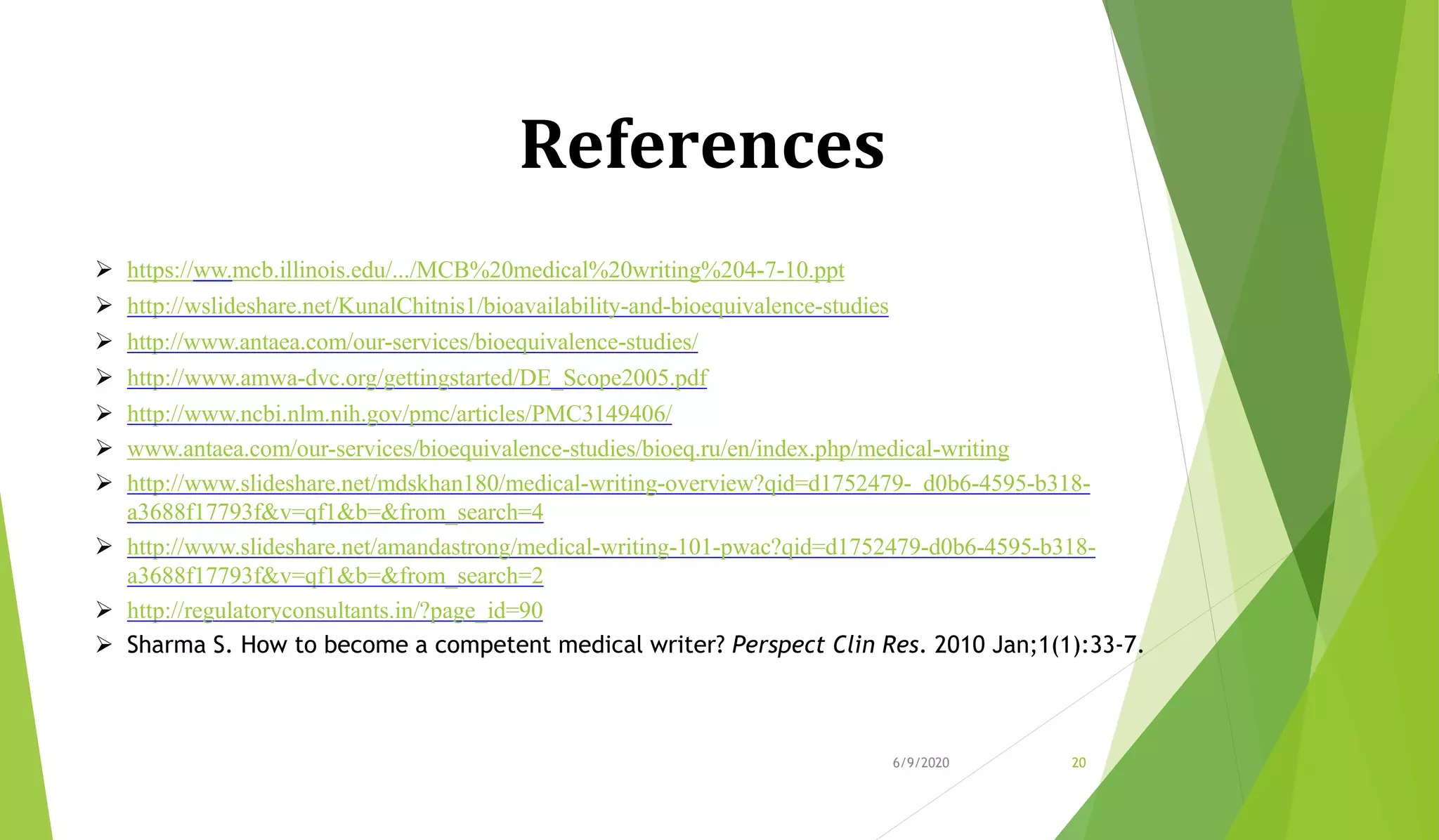 Medical writing as a concept and profile | PPSX