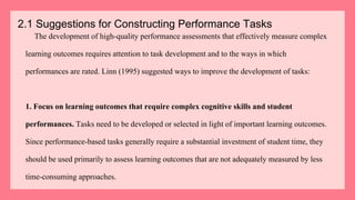 Designing Meaningful Performance-Based Assessments in Education | PDF