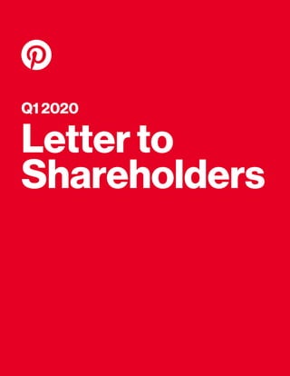 Q1 2020
Letter to
Shareholders
 