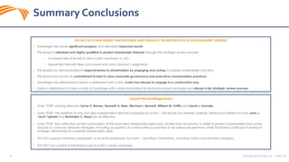 30 SandRidge Energy, Inc. NYSE: SD
Summary Conclusions
DO NOT LET ICAHN DISRUPT OUR PROGRESS AND STRATEGIC REVIEW PROCESS AT STOCKHOLDERS’ EXPENSE
• Sandridge has made significant progress and delivered improved results
• The Board is refreshed and highly qualified to protect shareholder interests through the strategic review process
‒ Increased size of Board to allow Icahn nominees to join
‒ Appointed Kenneth Beer concurrent with John Genova’s resignation
• The Board has demonstrated its responsiveness to shareholders by engaging and acting to address shareholder concerns
• The Board has proven its commitment to best in class corporate governance and executive compensation practices
• Sandridge has attempted to reach a settlement with Icahn. Icahn has refused to engage in a constructive way.
• Icahn is determined to take control of Sandridge with a slate dominated by his hand-picked nominees and disrupt a fair strategic review process.
Support the SandRidge Board
• Vote “FOR” existing directors: Sylvia K. Barnes, Kenneth H. Beer, Michael L. Bennett, William M. Griffin and David J. Kornder.
• Vote “FOR” the addition of only two new independent directors proposed by Icahn – the Board has already carefully vetted and offered to have John J.
"Jack" Lipinski and Randolph C. Read join as directors.
• Vote “FOR” the ratification of the continuation of the short-term shareholder rights plan, for less than six months, in order to protect shareholders from unfair,
abusive or coercive takeover strategies, including acquisition of control without payment of an adequate premium, while the Board continues its review of
strategic alternatives to maximize shareholder value.
• DO NOT support nominees employed, or recently employed, by Icahn – Jonathan Christodoro, Jonathan Frates and Nicholas Graziano.
• DO NOT turn control of the Board over to Icahn’s seven nominees.
 