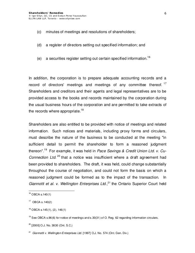 sample shareholder meeting minutes