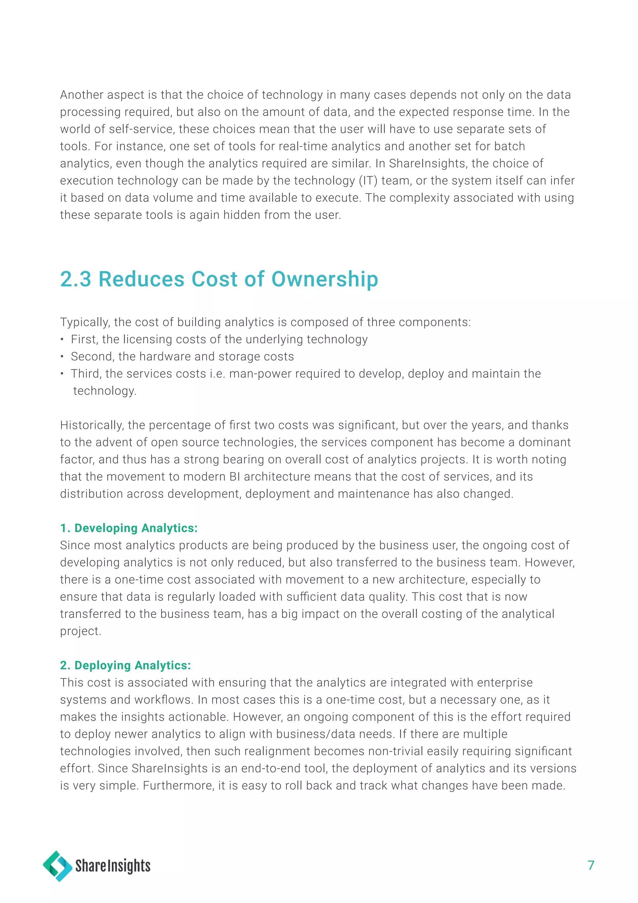 Shareinsights anendtoendimplementationofthemodernanalytics