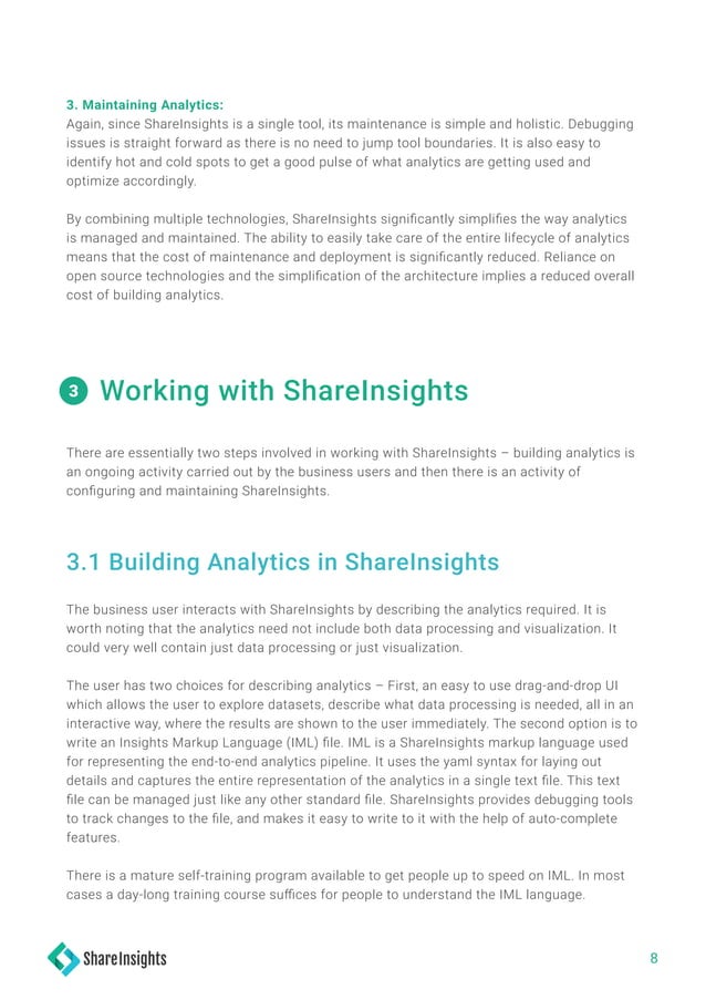 Shareinsights anendtoendimplementationofthemodernanalytics