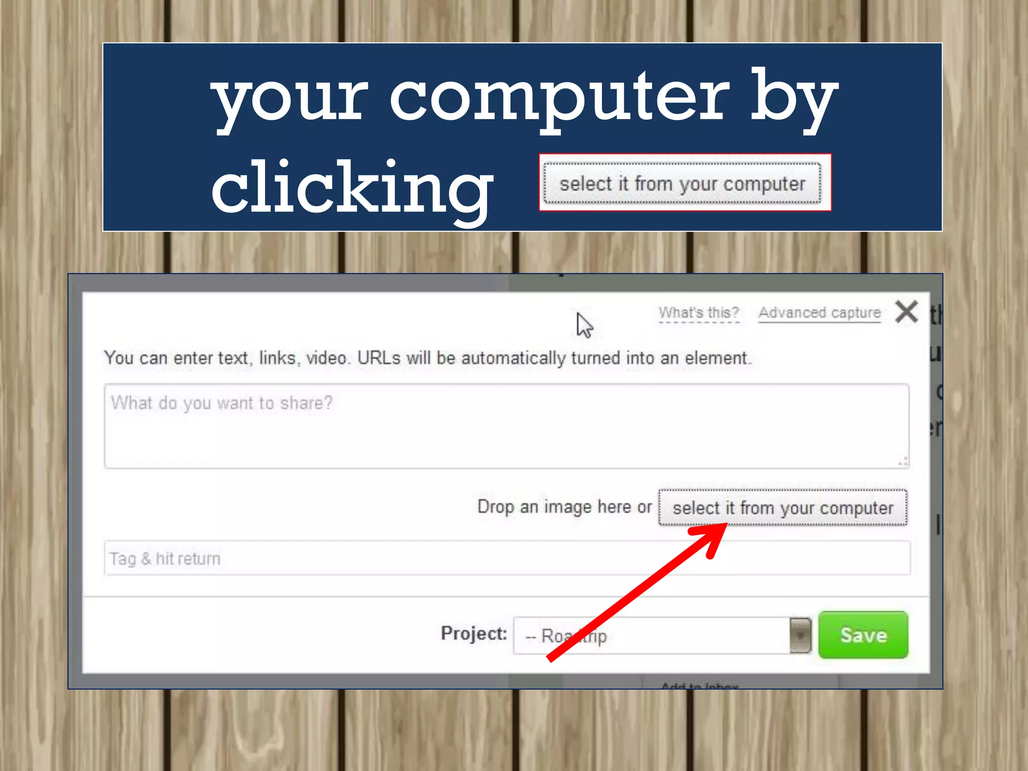 your computer by
clicking
 