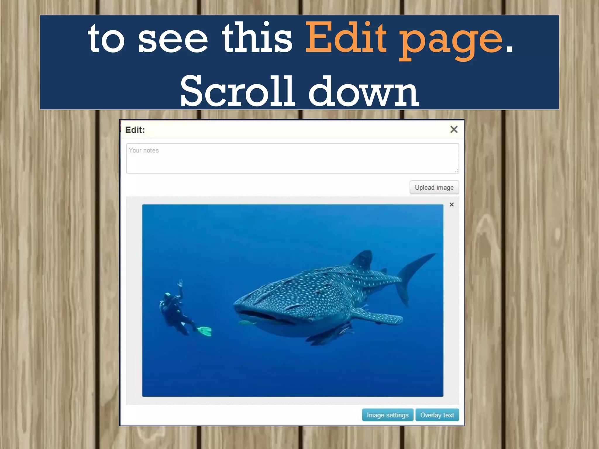 to see this Edit page.
Scroll down
 
