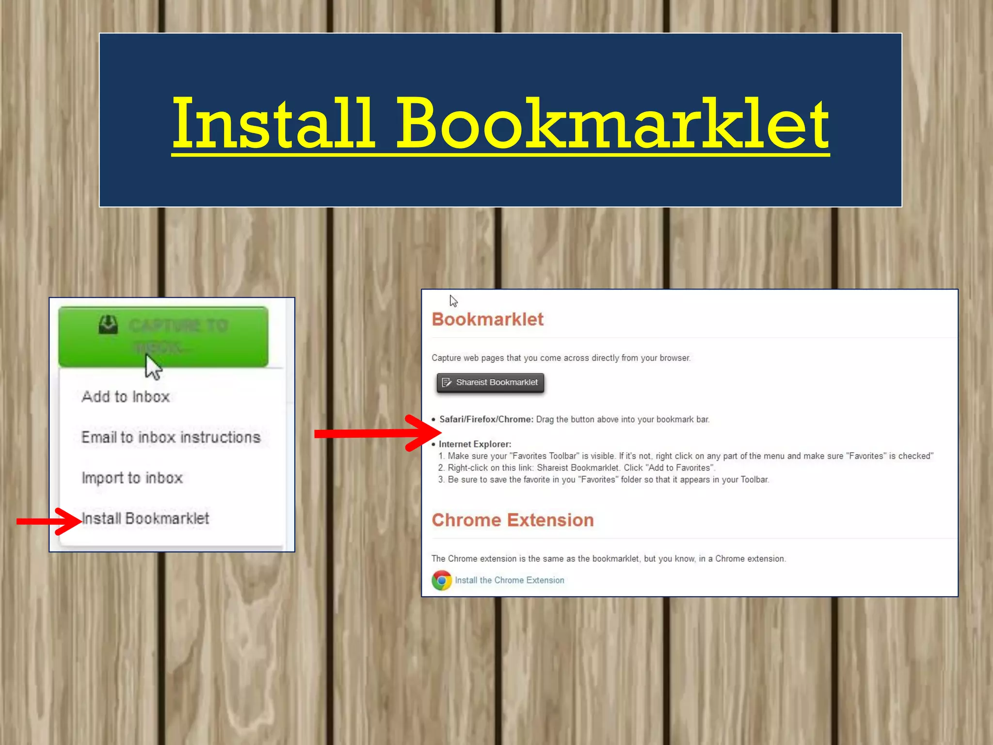 Install Bookmarklet
 