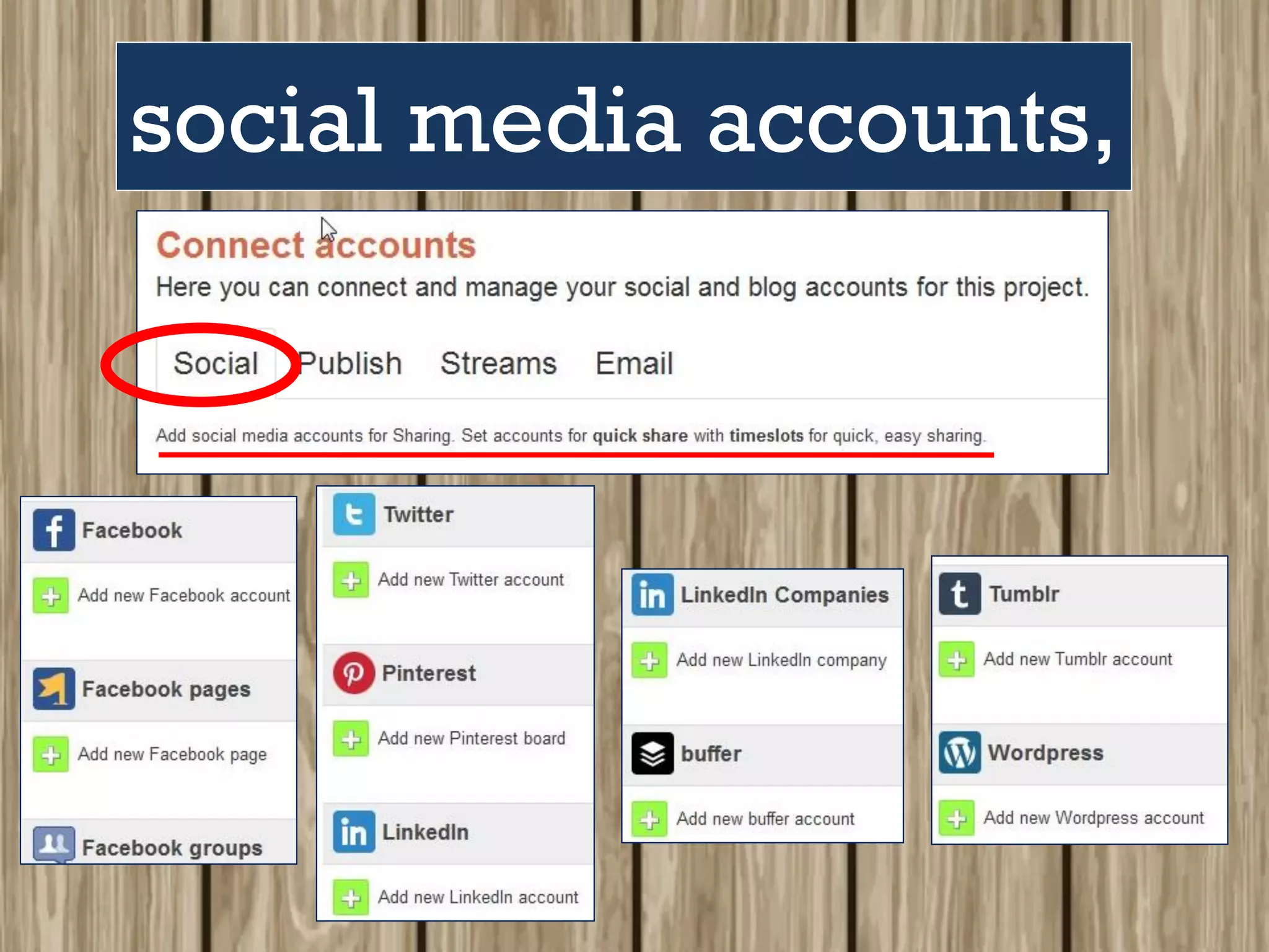 social media accounts,
 