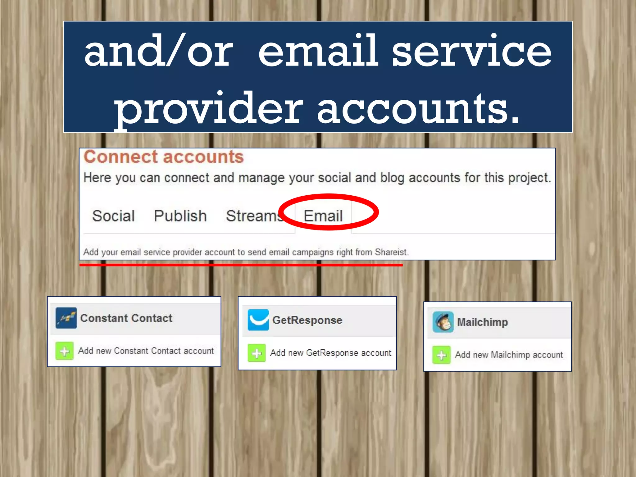 and/or email service
provider accounts.
 