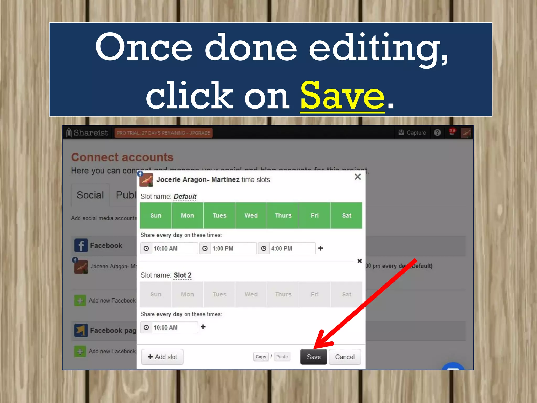 Once done editing,
click on Save.
 