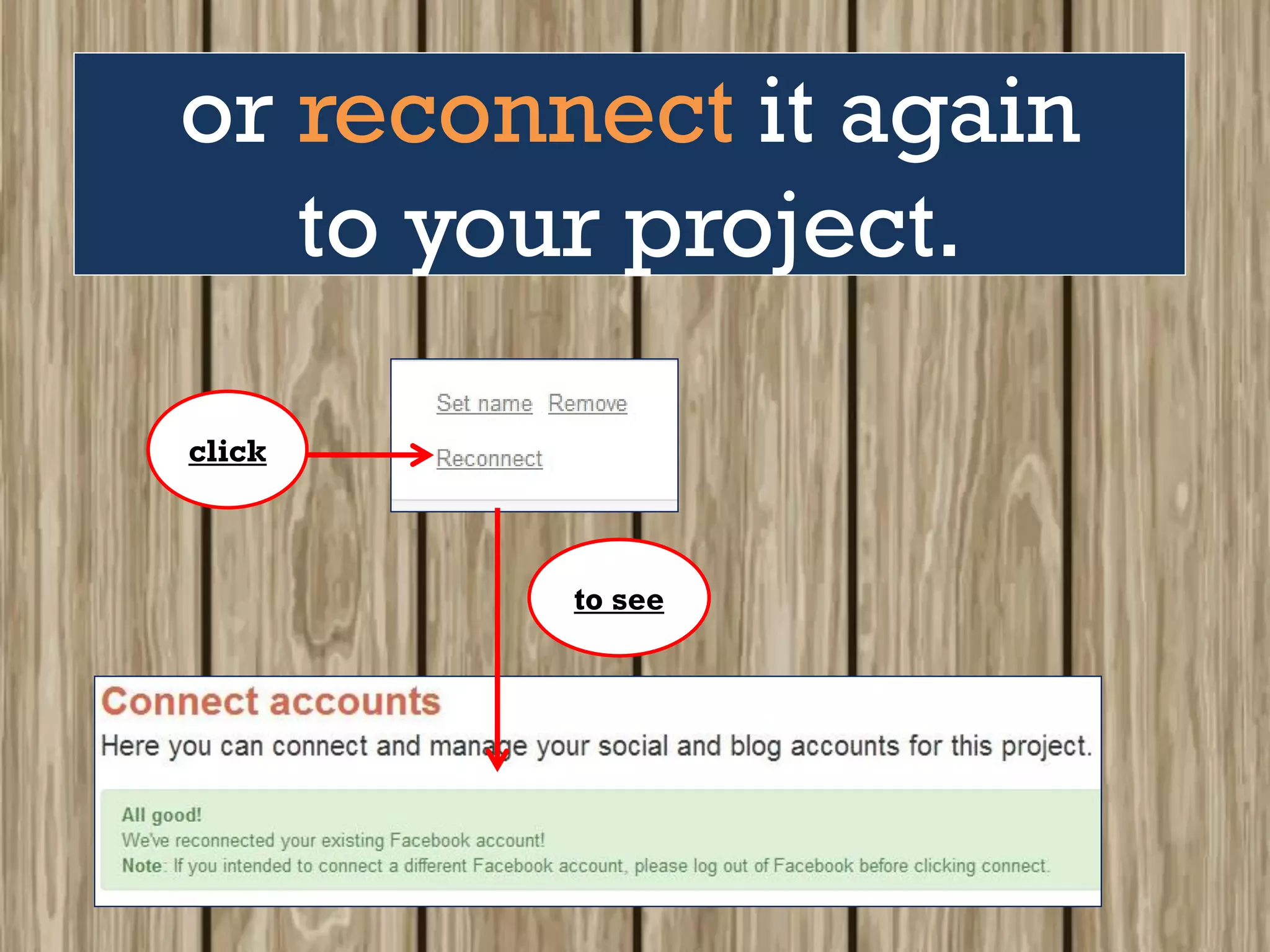 or reconnect it again
to your project.
click
to see
 
