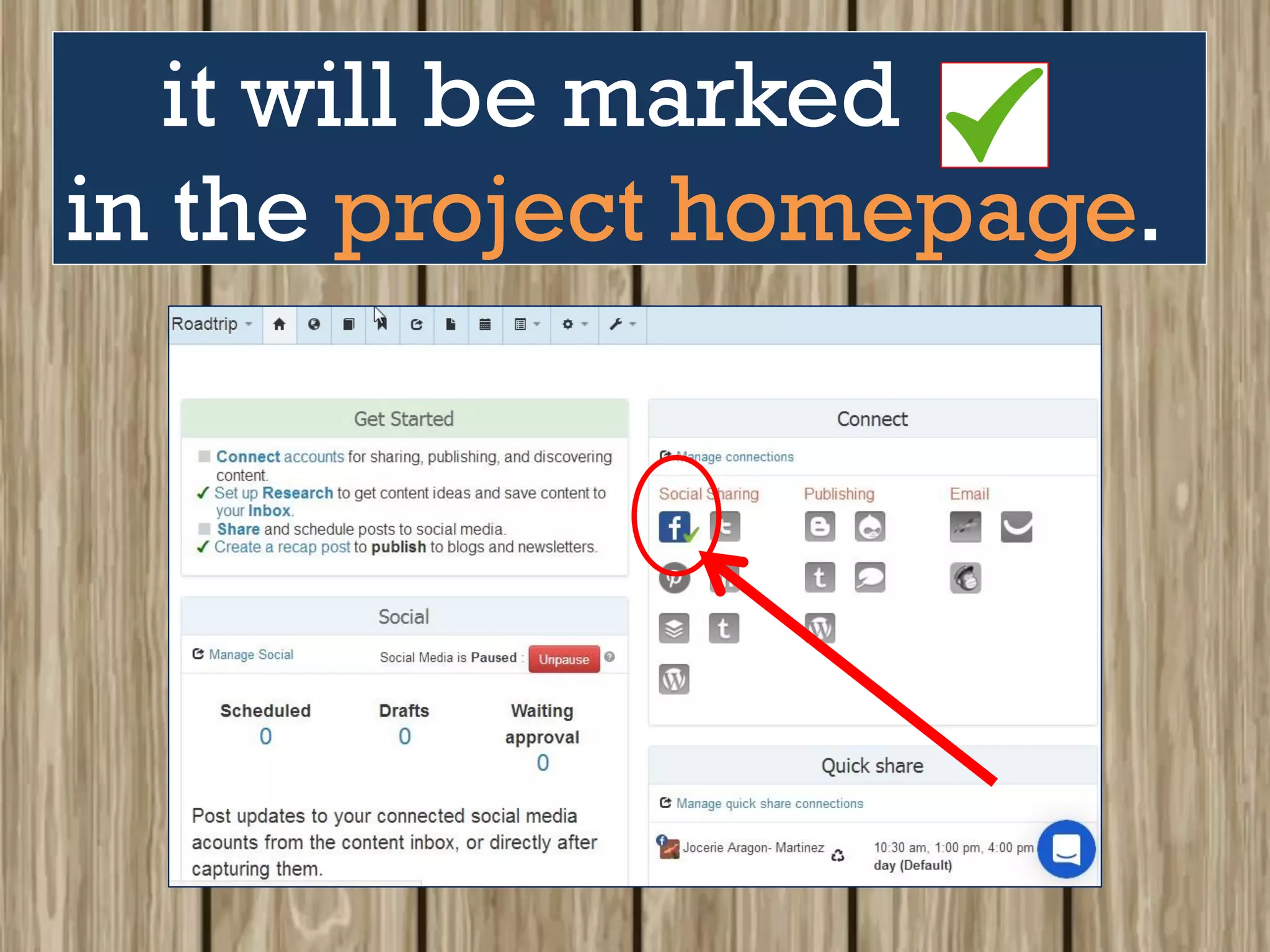 it will be marked
in the project homepage.
 