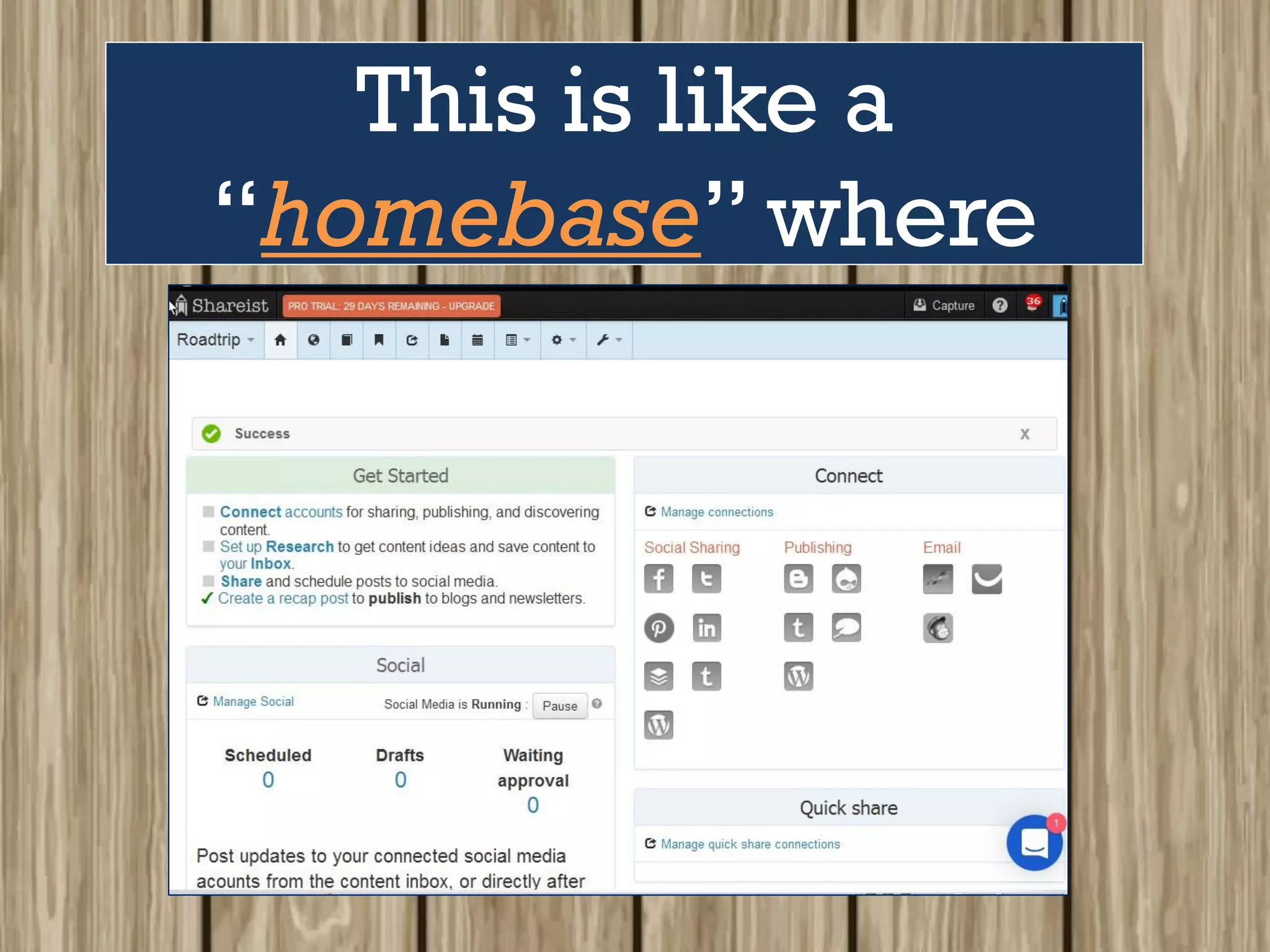 This is like a
“homebase” where
 
