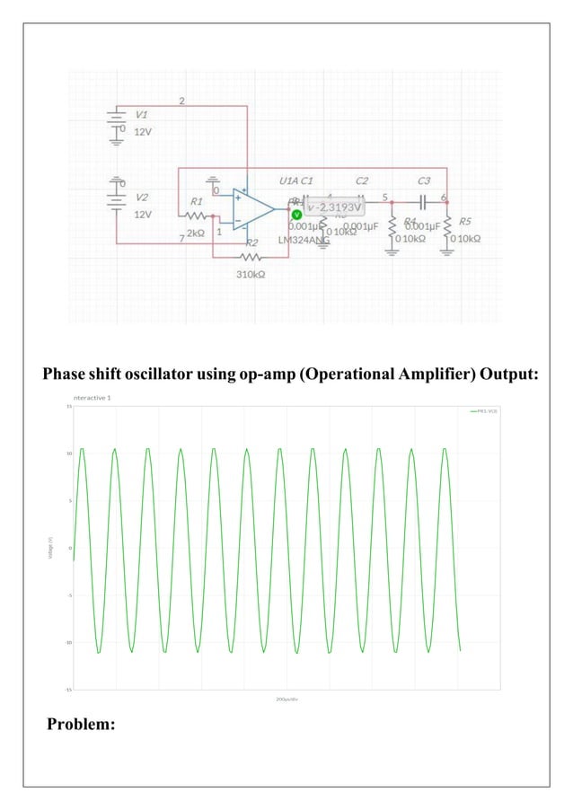 Oscillator Circuit using Multisim Software
