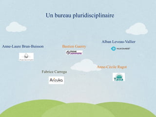 Un bureau pluridisciplinaire
Anne-Cécile Ragot
Anne-Laure Brun-Buisson
Alban Leveau-Vallier
Fabrice Carrega
Bastien Guerry
 