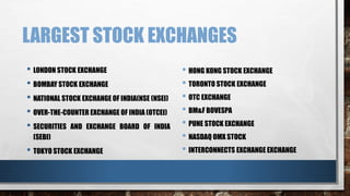 Share Exchanges Share market operations | PPTX