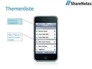Themenliste Zurück zur Hauptseite Mein Thema in meiner neuen Rubrik 