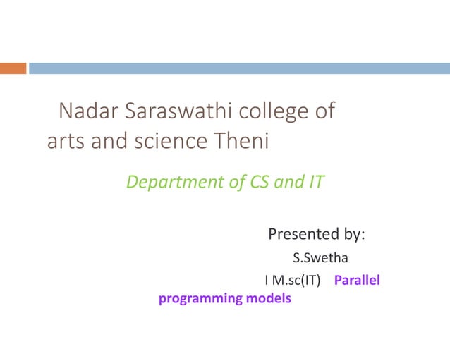 parallel programming models | PPT