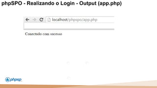 20 100
110
phpSPO - Realizando o Login - Output (app.php)
 