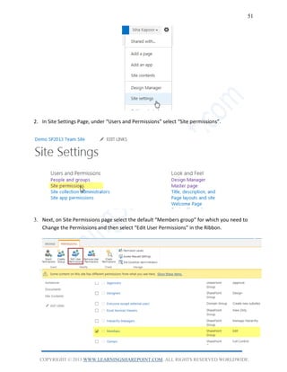 Sharepoint Administration Guide SharePoint 2013 Site Administration Guide | PDF