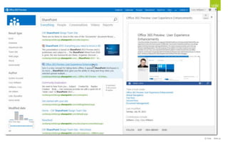 © Unic - Seite 31
• Anzeige eines Vorschau
• Art der Anzeige abhängig vom Ergebnistyp
• Z.B. News, Word, PowerPoint, Benutzer
• Möglichkeit von Ergebnisblöcken
• Verbesserte Relevanz
• Analyse von Inhalt und Benutzerinteraktion
• Aktualität der Suchergebnisse, Linguistik, Dokumentanalyse
Verbesserte Oberfläche
 