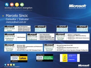 • Marcelo Sincic
Consultor / Instrutor
msincic@uol.com.br
 