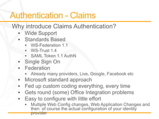 SharePoint Authentication and Authorization | PPTX