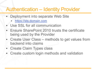 SharePoint Authentication and Authorization | PPTX