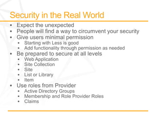 SharePoint Authentication and Authorization | PPTX