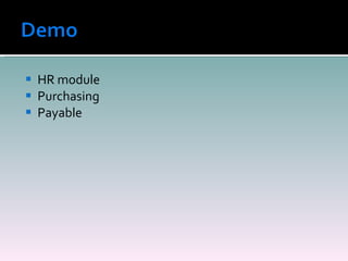 HR module Purchasing Payable 