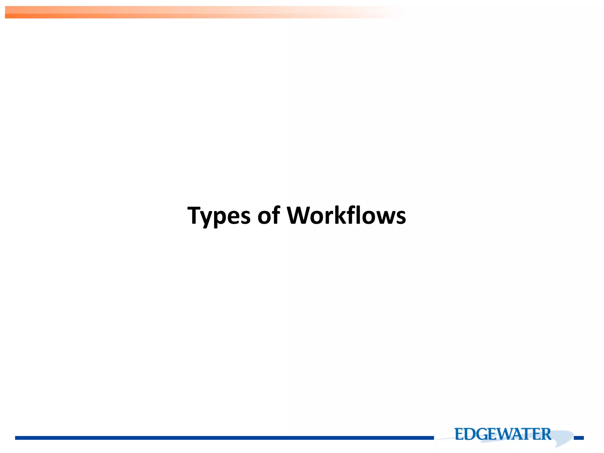 Types of Workflows 