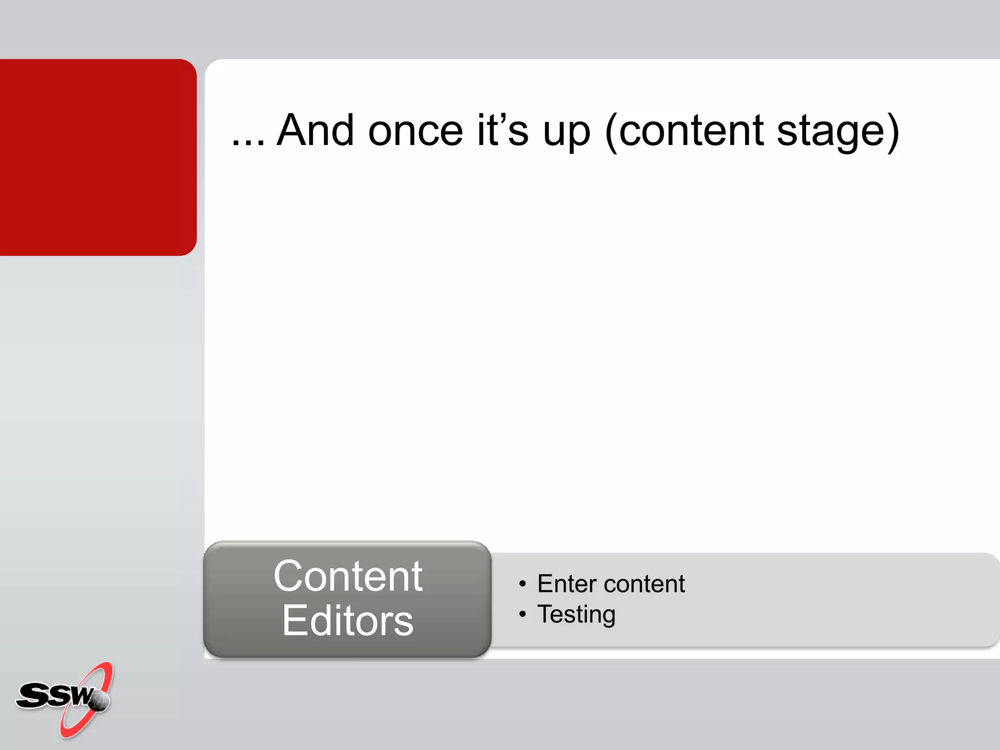 ... And once it’s up (content stage)