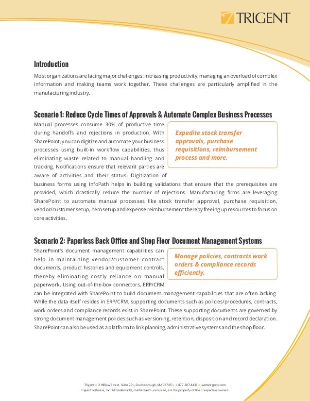 tackling 10 key manufacturing challenges with sharepoint 2013