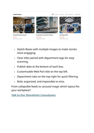 8 Custom SharePoint News Web Part Layouts to Boost Employee Engagement ...