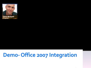 Pain Points Spread on many projects Too many emails, asking for information His desire Wants users to have more visibility to the projects Less clicks to find information Solution :SharePoint to share information and work with internal customers 
