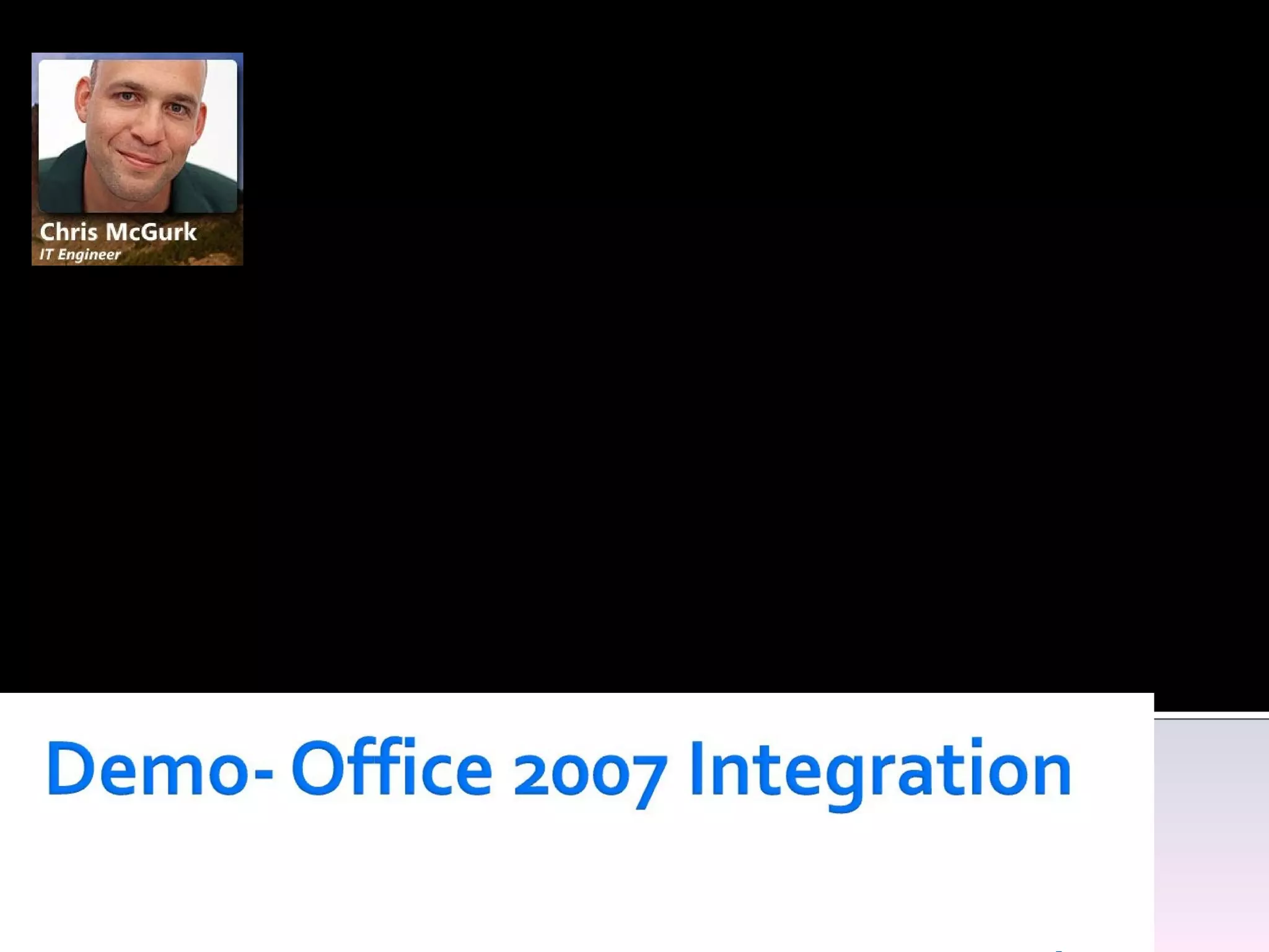 Pain Points Spread on many projects Too many emails, asking for information His desire Wants users to have more visibility to the projects Less clicks to find information Solution :SharePoint to share information and work with internal customers 