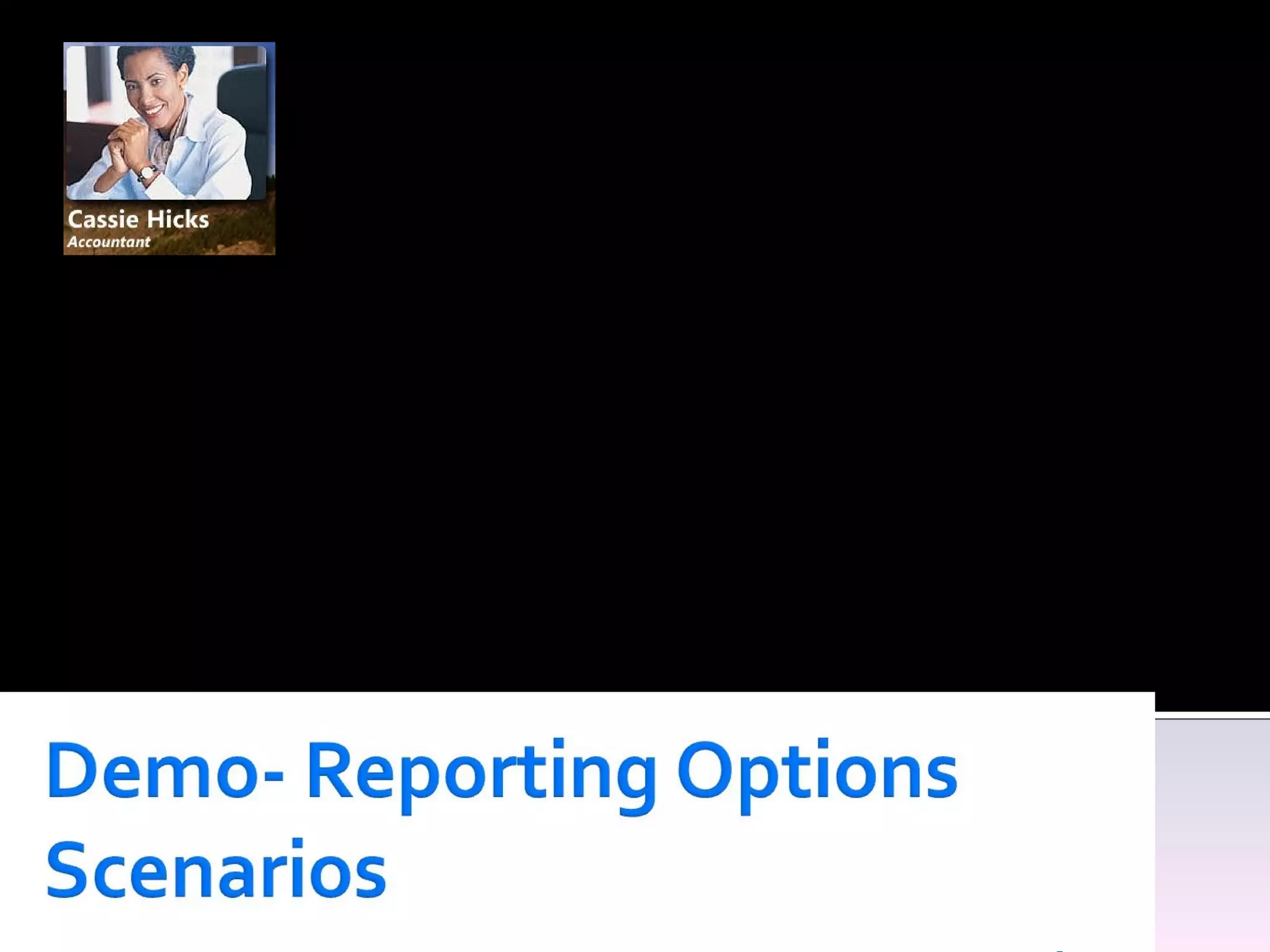 Pain Points Spends too much time following up on projects Desire :  A single place to place to get information  Know who’s working on what Solution : SharePoint as the presentation layer 