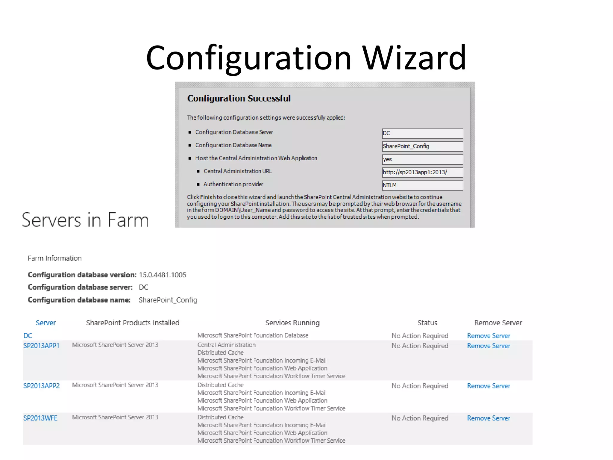 Configuration Wizard
 