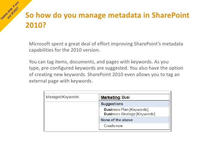 Business plan sharepoint 2010