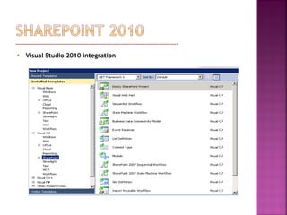  Visual Studio 2010 integration
 