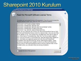Sharepoint 2010 Sunumu | PPTX