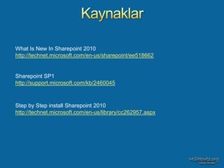 Sharepoint 2010 Sunumu | PPTX