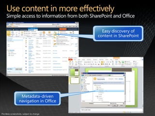Use content in more effectively
 