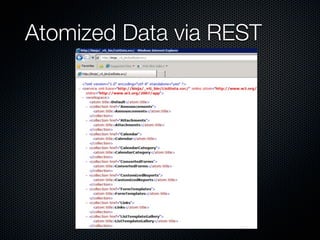 Atomized Data via REST
 