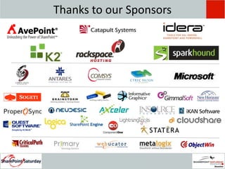 Thanks to our Sponsors